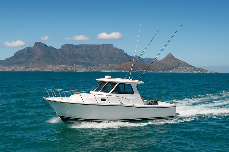 Fishing boat off the South African coast